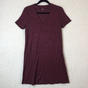 Love Fire Womens Maroon Short Sleeve Knit Dress SIZE MEDIUM